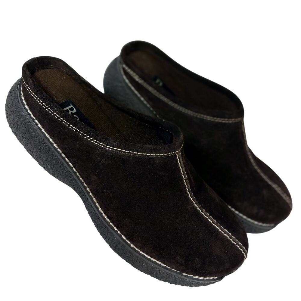 G.H. Bass & Co. Black Suede Mule Clogs